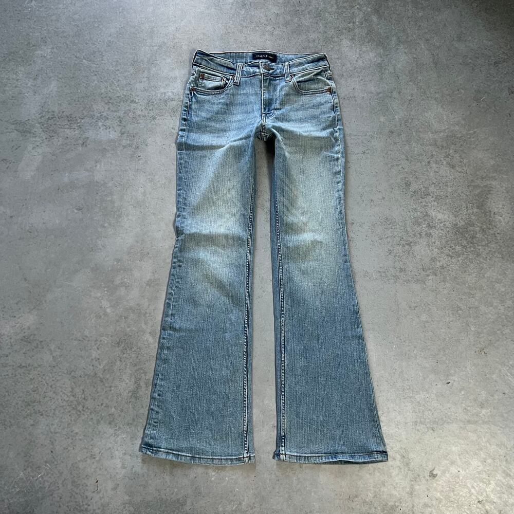 Aeropostale Mid Rise Flare Women's Size 2 Stretch Jeans Bootcut Light Denim
